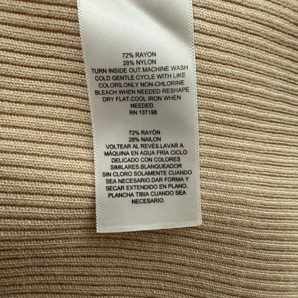 NINA PARKER Macy's Plus Ribbed Rayon Beige Pullover Sweater, NWT! Size 3X - Picture 8 of 8